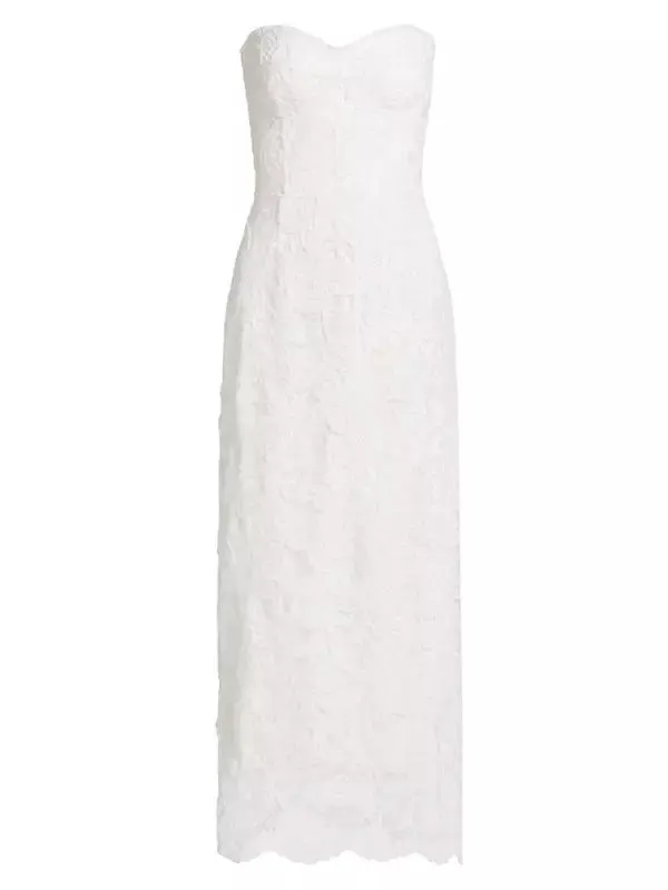 Sienna Embroidered Lace Midi-Dress