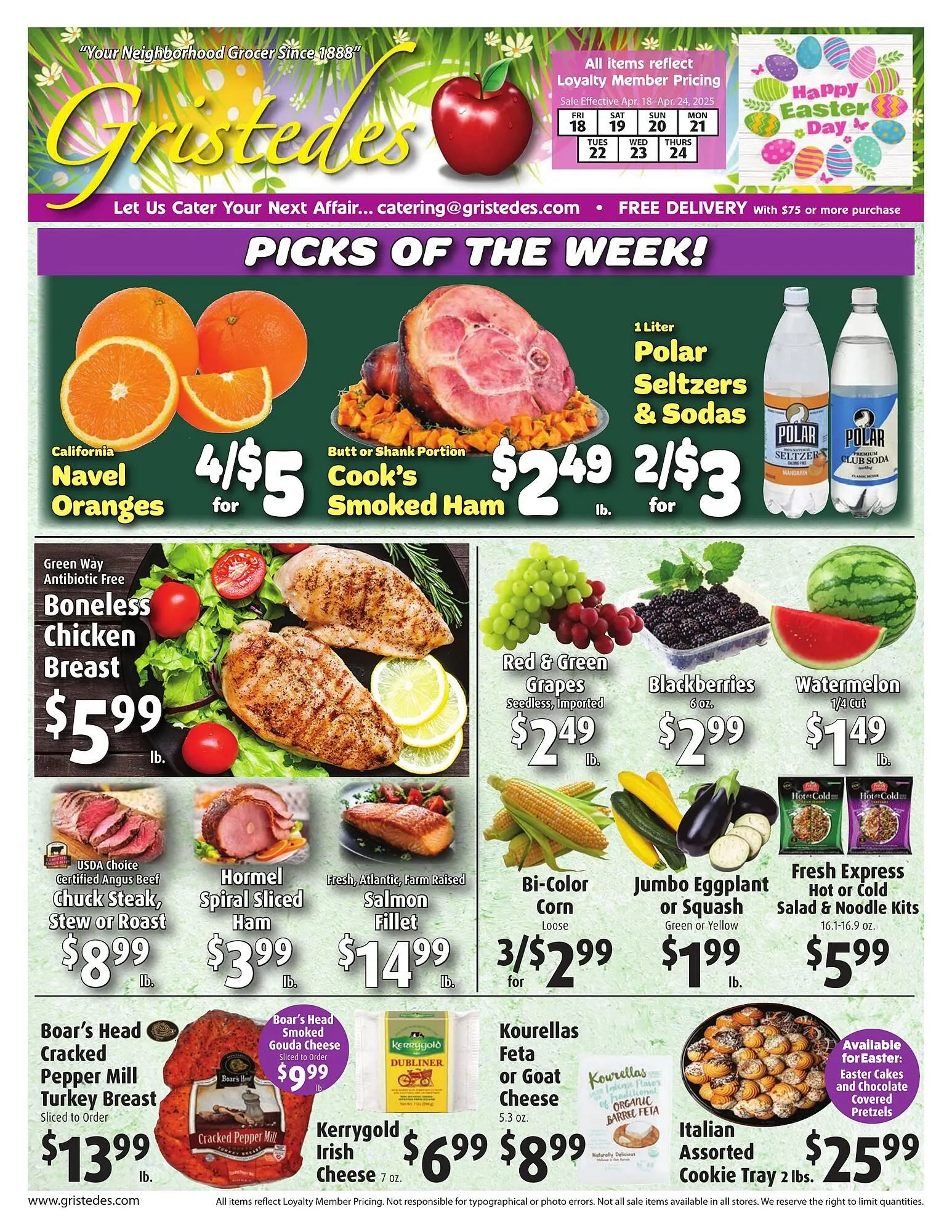 Weekly ad Gristedes Weekly Ad from April 18 to April 24 2025 - Page 1