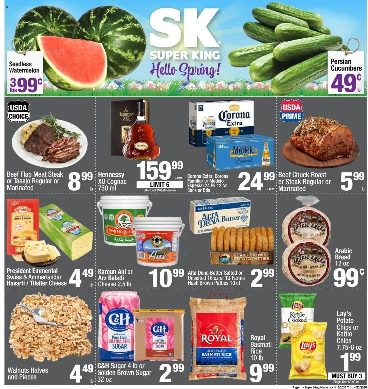 Weekly ad Super King Weekly Ad from April 16 to April 22 2025 - Page 1