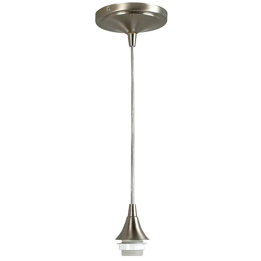 Style Selections Mix and Match 1 -Light Nickel Transitional Cylinder Mini Hanging Pendant light