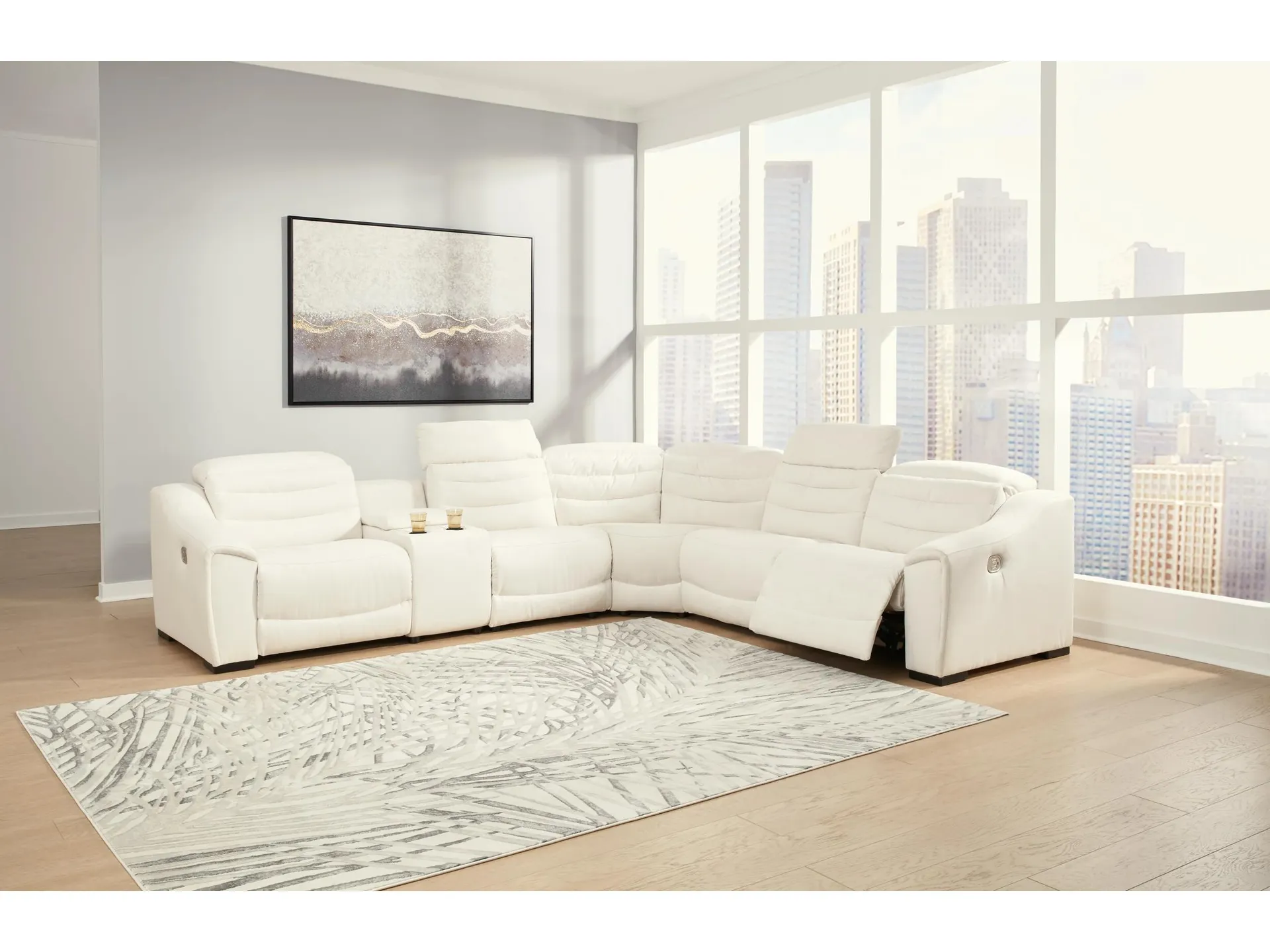 Next-Gen Gaucho 6-Piece Dual Power Reclining Modular Sectional with 4 Reclining Seats