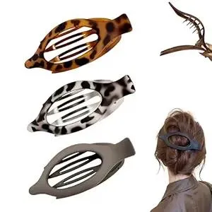 Flat Hair Clips for Women, French Hair Claw Clips for Thick, Thin, Long & Short Hair, Duck Billed Clips, No-Slip Grip Hair Styling Accessories for Women Girls Daily Use (MixB 3PCS)