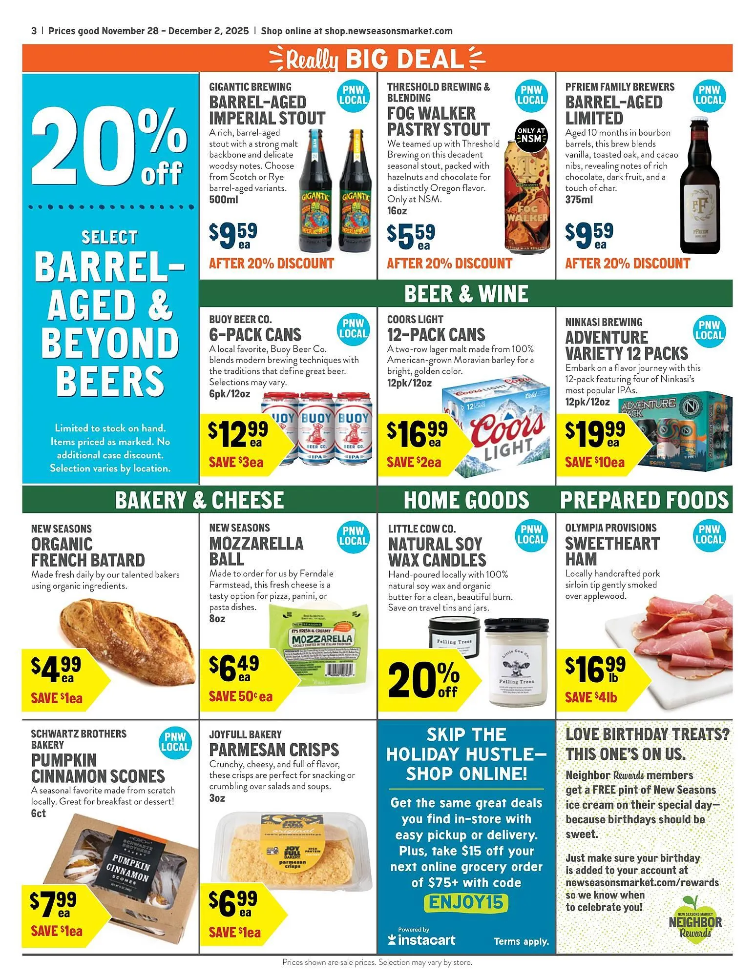 Weekly promotion New Seasons Market weekly ad spanning from November 28 to December 2 2025 - Page 3 for Catalogue 365