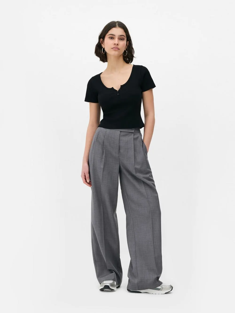 Ribbed Henley T-Shirt