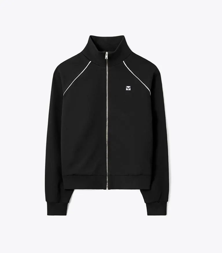 BONDED CREPE TRACK JACKET