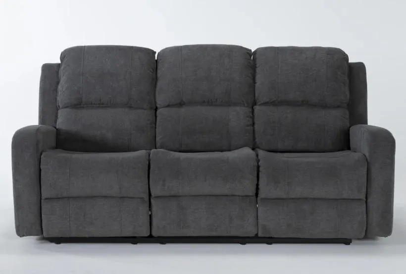 Anton Grey 78" Manual Reclining Fabric Sofa