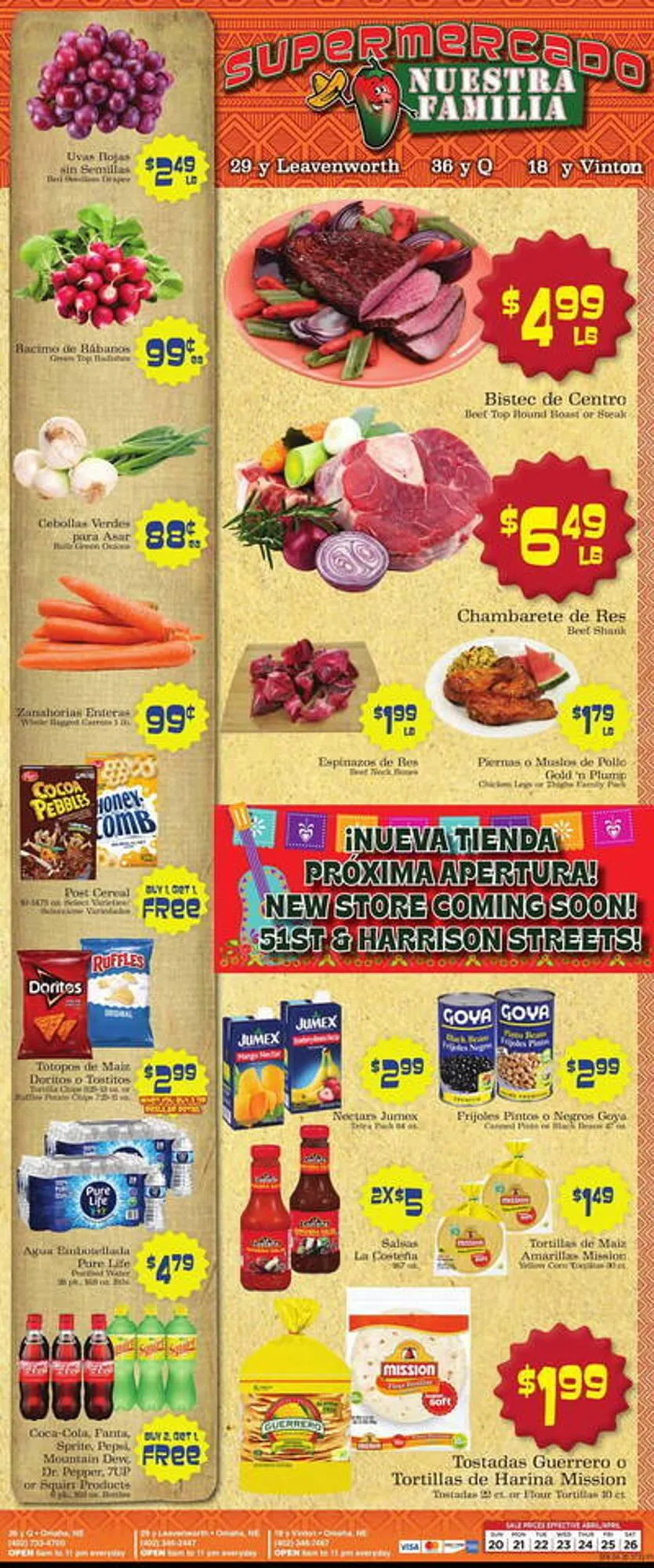 Catálogo de Supermercado Nuestra Familia Weekly Ad 20 de abril al 26 de abril 2025 - Página 1