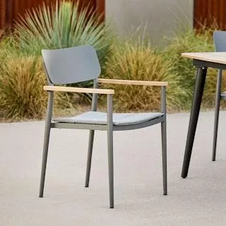 Elan Outdoor Stackable Dining Chair - Dark Gray