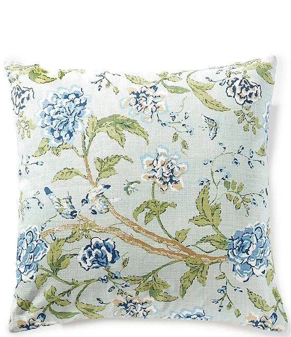 Printed Floral Decorative Square Pillow