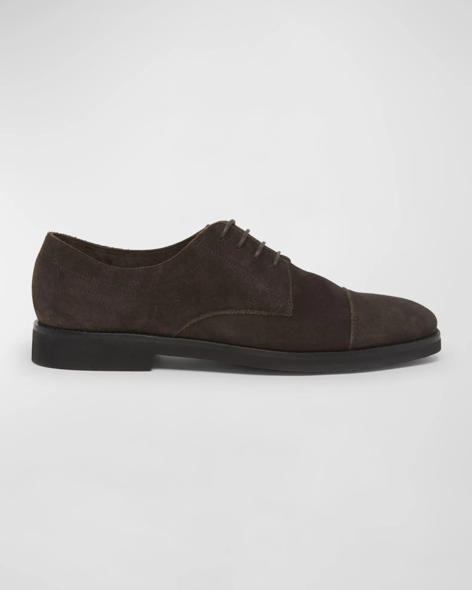 Men's Suede Rubber-Sole Derby Shoes
