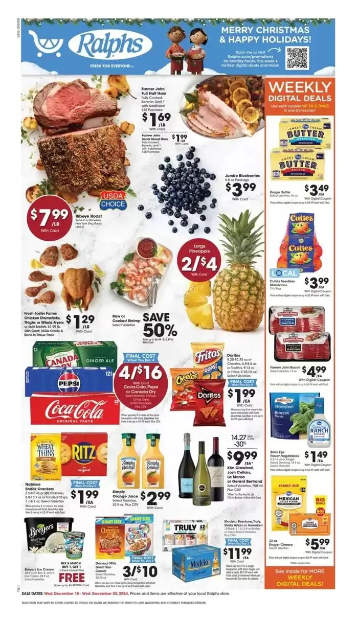 Weekly ad Ralphs Weekly ad from December 18 to December 24 2024 - Page 1