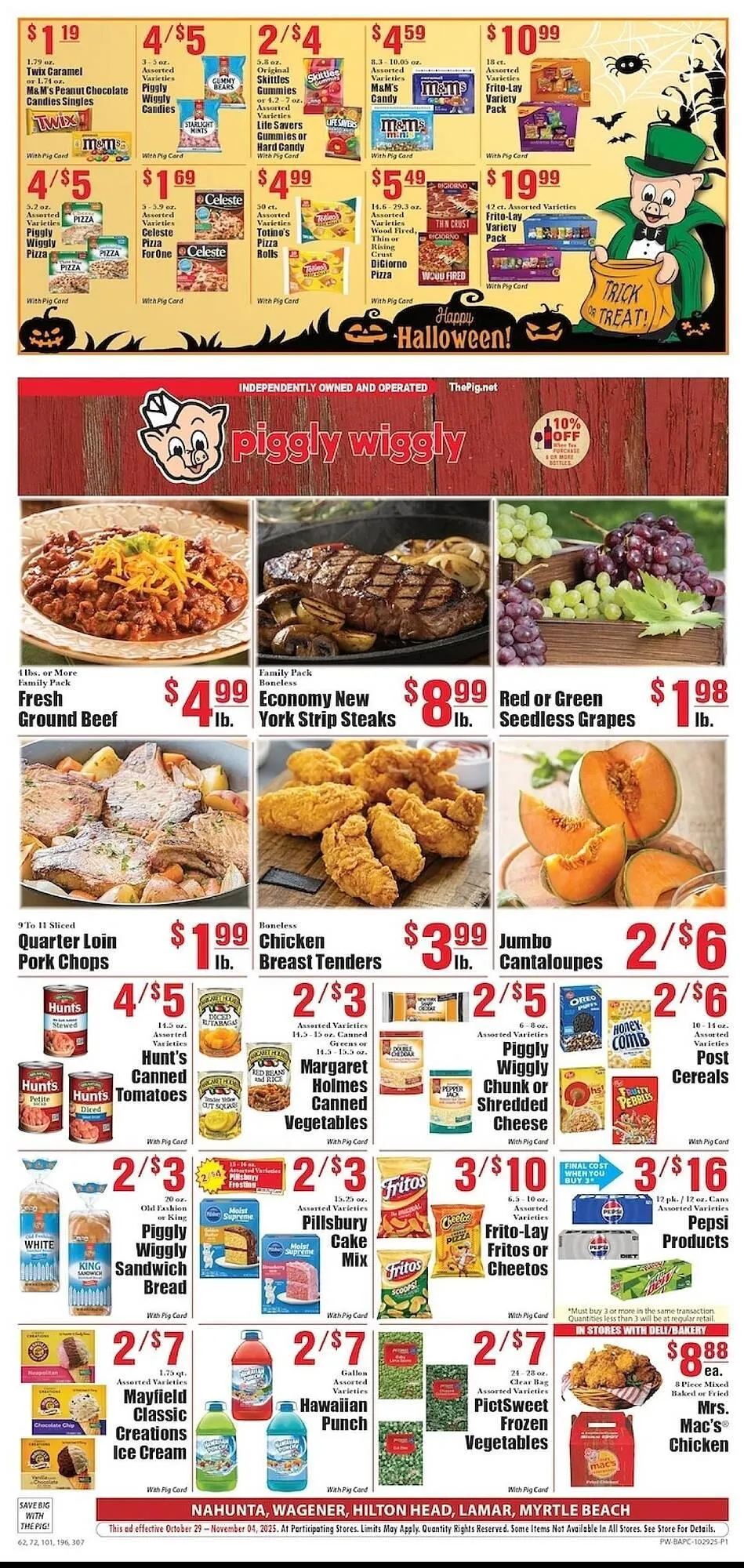 Weekly ad Piggly Wiggly weekly ad from October 29 to November 4 2025 - Page 1