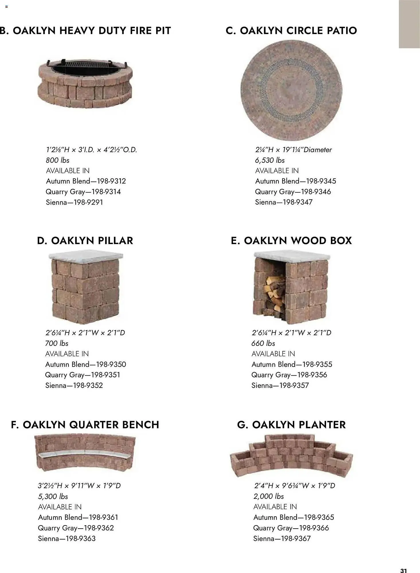 Weekly promotion Menards weekly ad spanning from April 2 to January 1 2027 - Page 31 for Catalogue 365