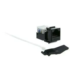 CableWholesale Cat6 Keystone Jack, Black, Toolless, Rj45 Female