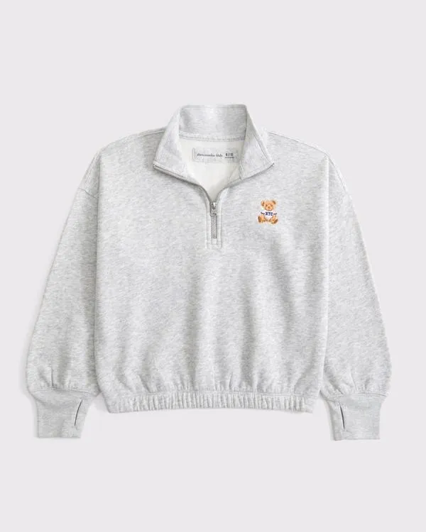 graphic quarter-zip sweatshirt