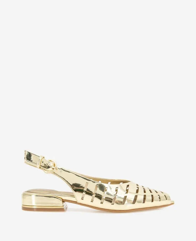 Calabra Metallic Huarache Slingback