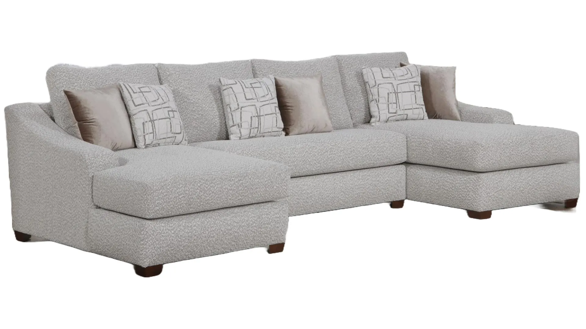Lauren White Sand U Shape Sectional