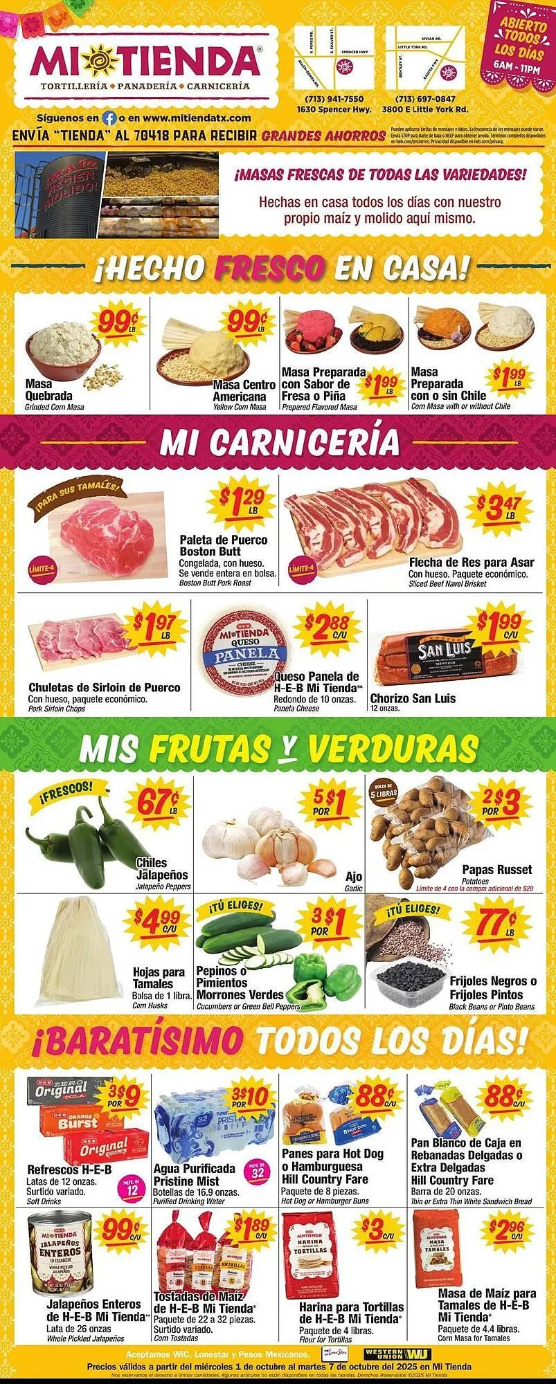 Weekly ad Mi Tienda weekly ad from October 1 to October 7 2025 - Page 1