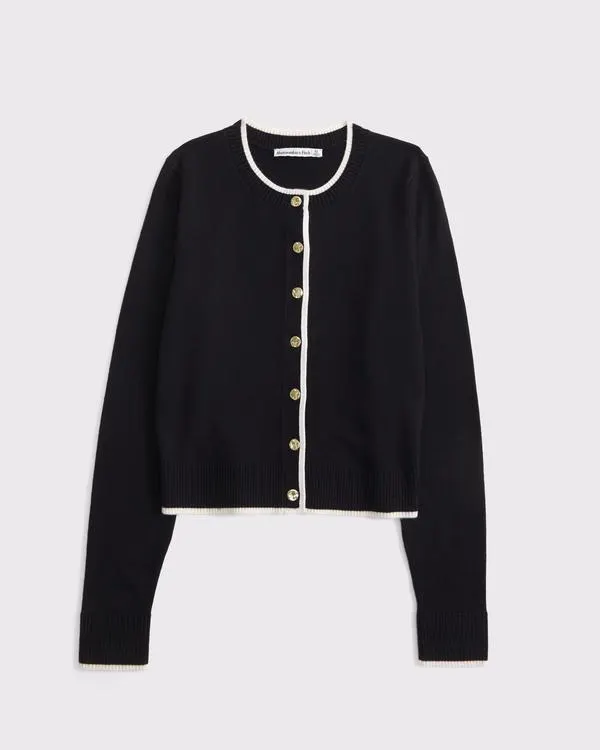 LuxeLoft Shrunken Crew Cardigan