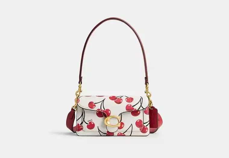 Tabby Shoulder Bag 20 With Cherry Print