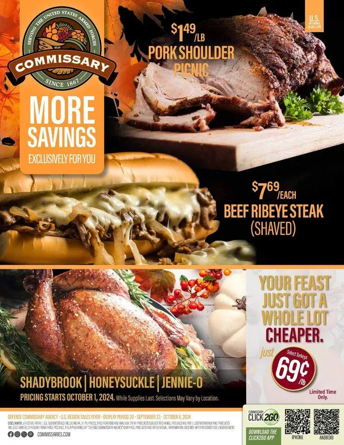 Weekly ad Flyer Commissary from September 23 to October 6 2024 - Page 1