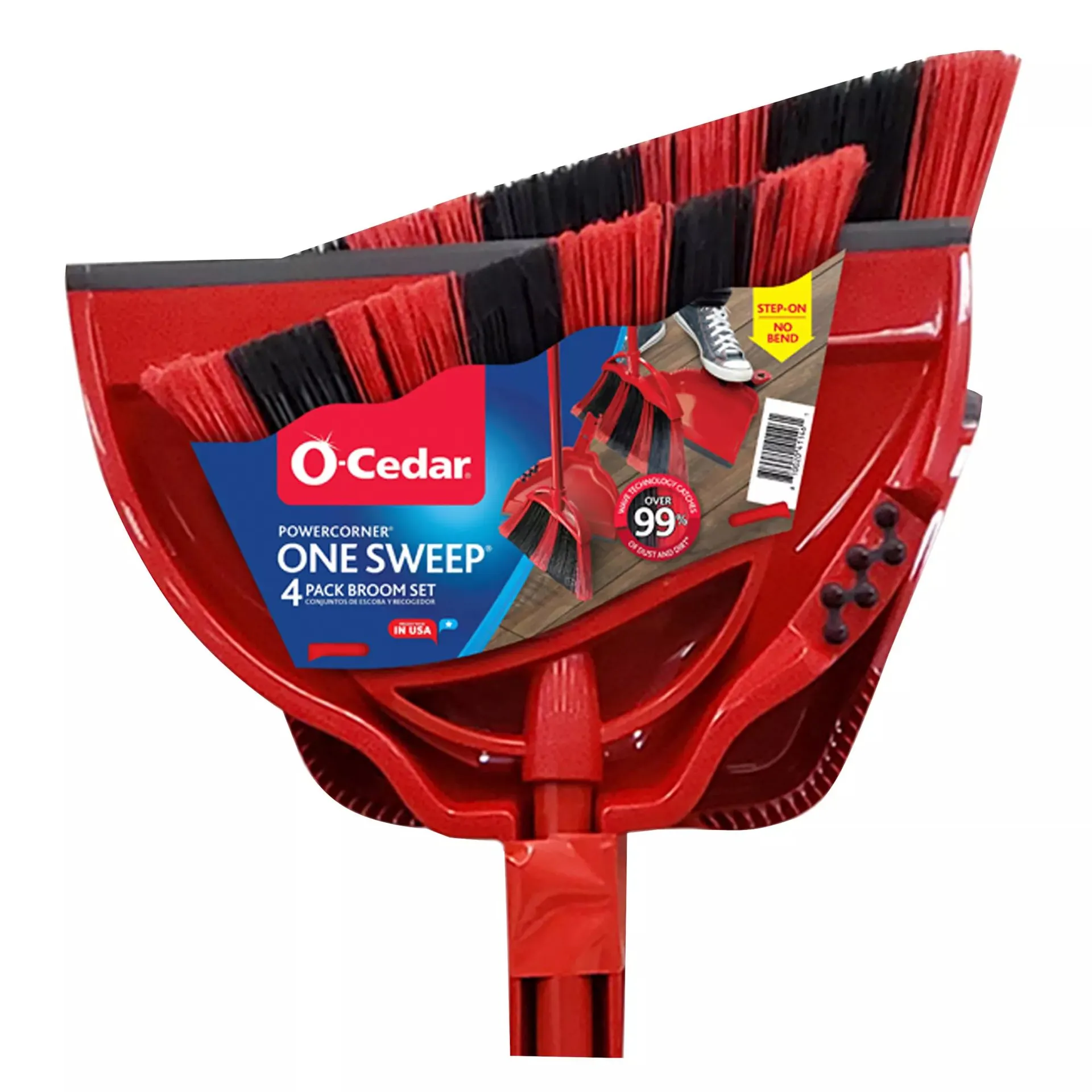 O-Cedar One Sweep Broom & Dustpan Set, 4 pk.