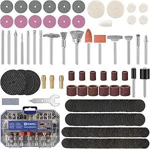 HARDELL Rotary Tool Accessories, 227pcs Power Rotary Tool Accessories Kit, 1/8"(3.2mm) Diameter Shanks, Universal Fitment for Easy Cutting, Polishing, Sanding, Carving, Grinding, Engraving