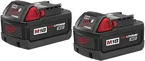 Milwaukee 48-11-1828 M18 XC RED LITHIUM 18-Volt Lithium-ion Cordless Tool Battery ( 2 pack )
