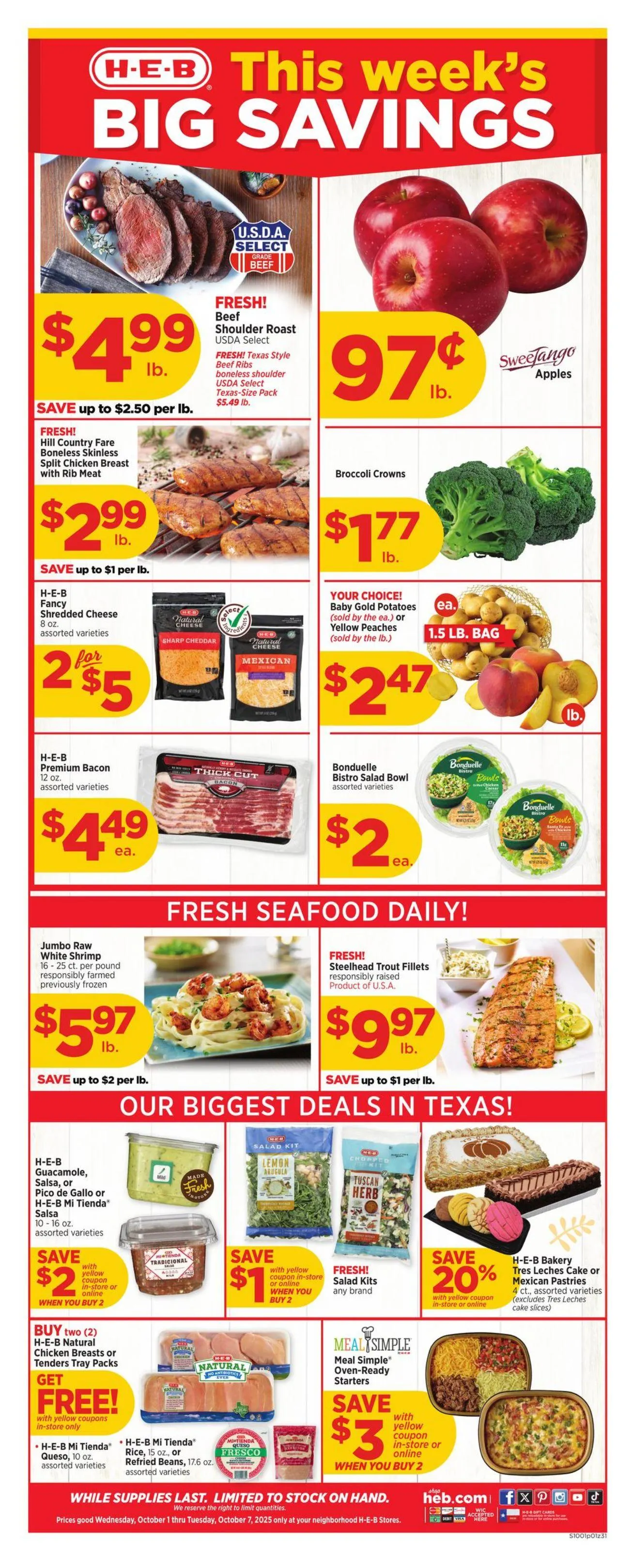 Weekly ad H-E-B Current weekly ad from October 1 to October 7 2025 - Page 1