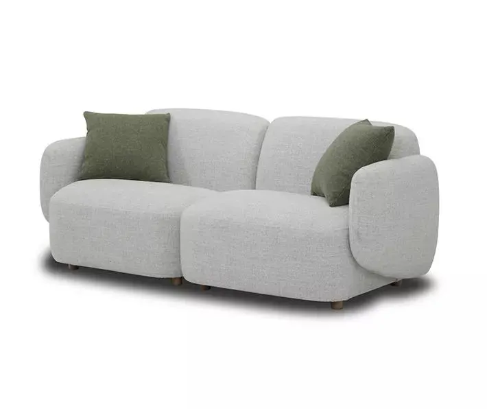 No Worries Estero Cream 2-Piece Modular Sofa