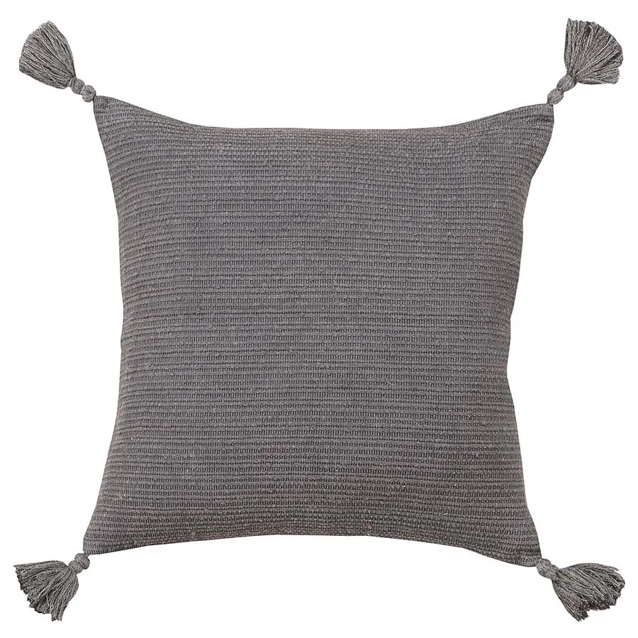 Rizzy Home 20-in x 20-in gray Square Indoor Decorative Pillow