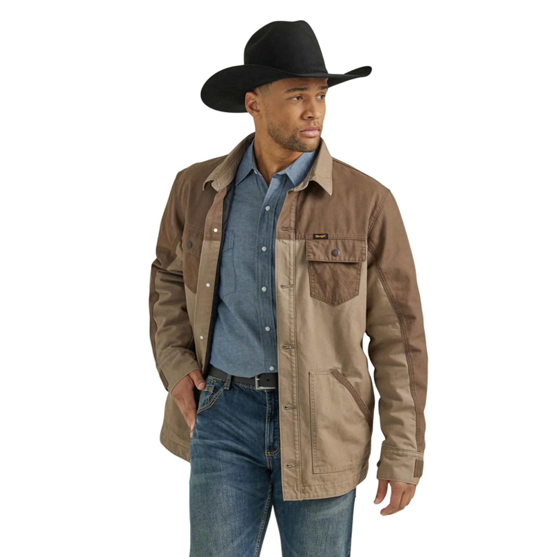 Wrangler Mens Tan Canvas Chore Coat