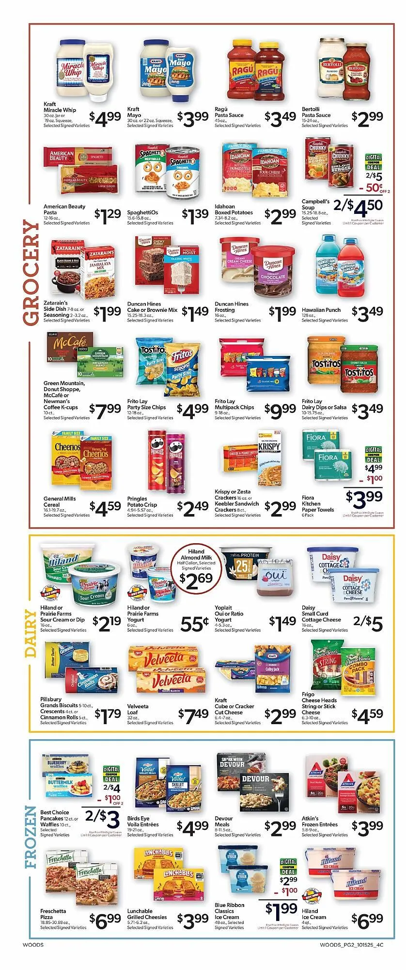 Weekly promotion Woods Supermarket weekly ad spanning from October 15 to October 21 2025 - Page 2 for Catalogue 365