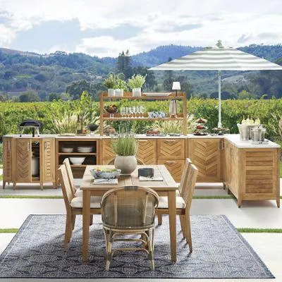 Westport Outdoor Kitchen in Natural Teak