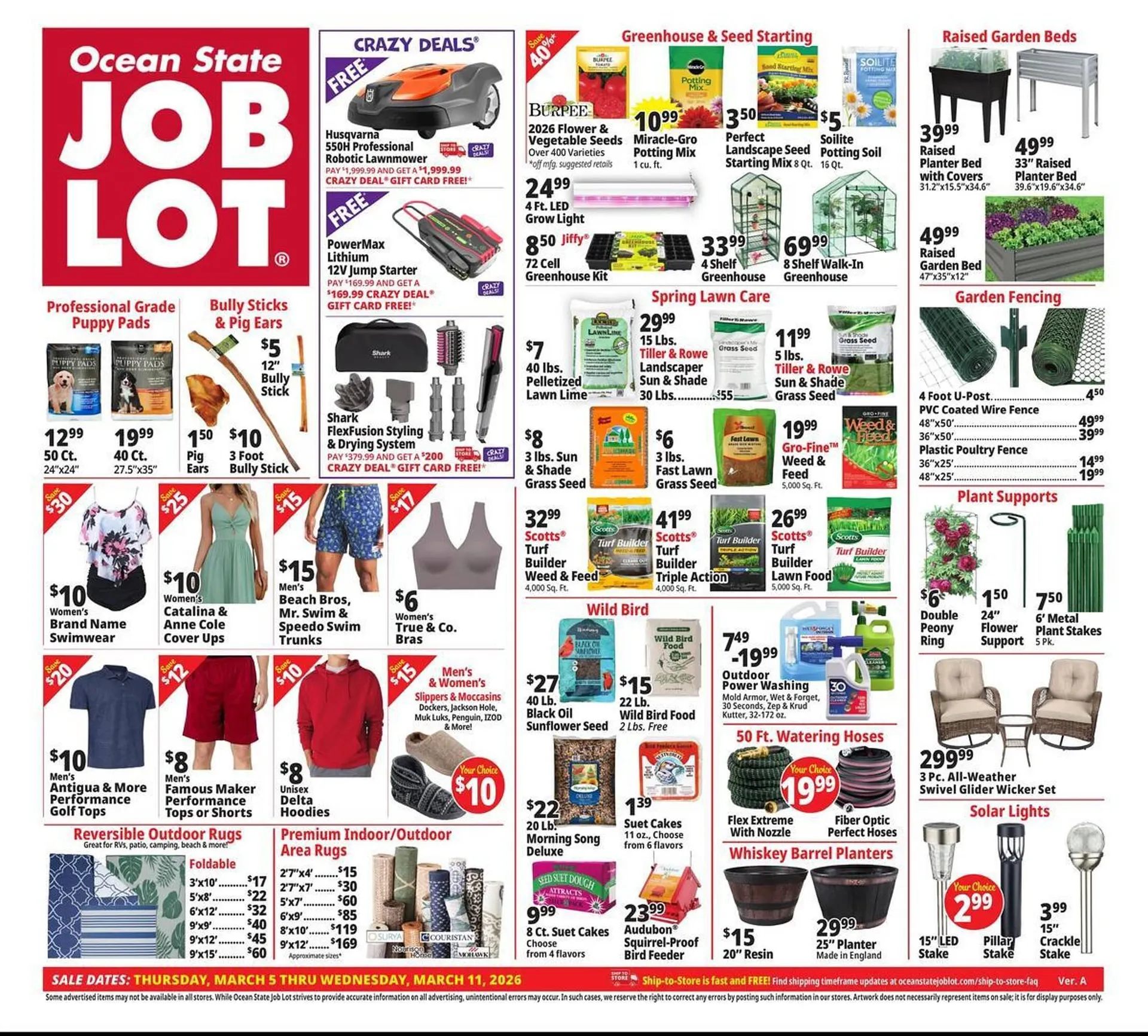 Weekly ad Ocean State Job Lot flyer from March 5 to March 11 2026 - Page 1