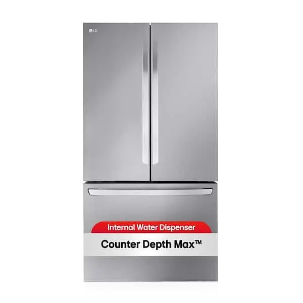 27 cu. ft. Smart Counter-Depth MAX French Door Refrigerator with Internal Water Dispenser in PrintProof Stainless Steel