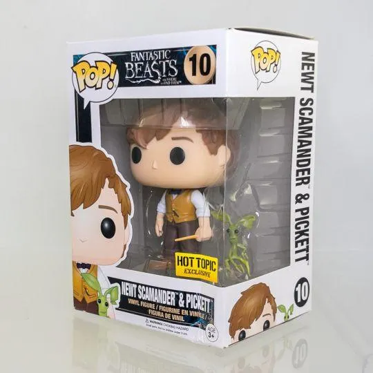 Funko POP! Movies - Fantastic Beasts Vinyl Figure - NEWT SCAMANDER & PICKETT #10 *Excl* *NON-MINT*
