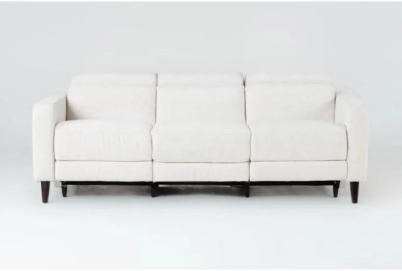 Blake Cream 82" Power Reclining Sofa With Power Headrest & USB