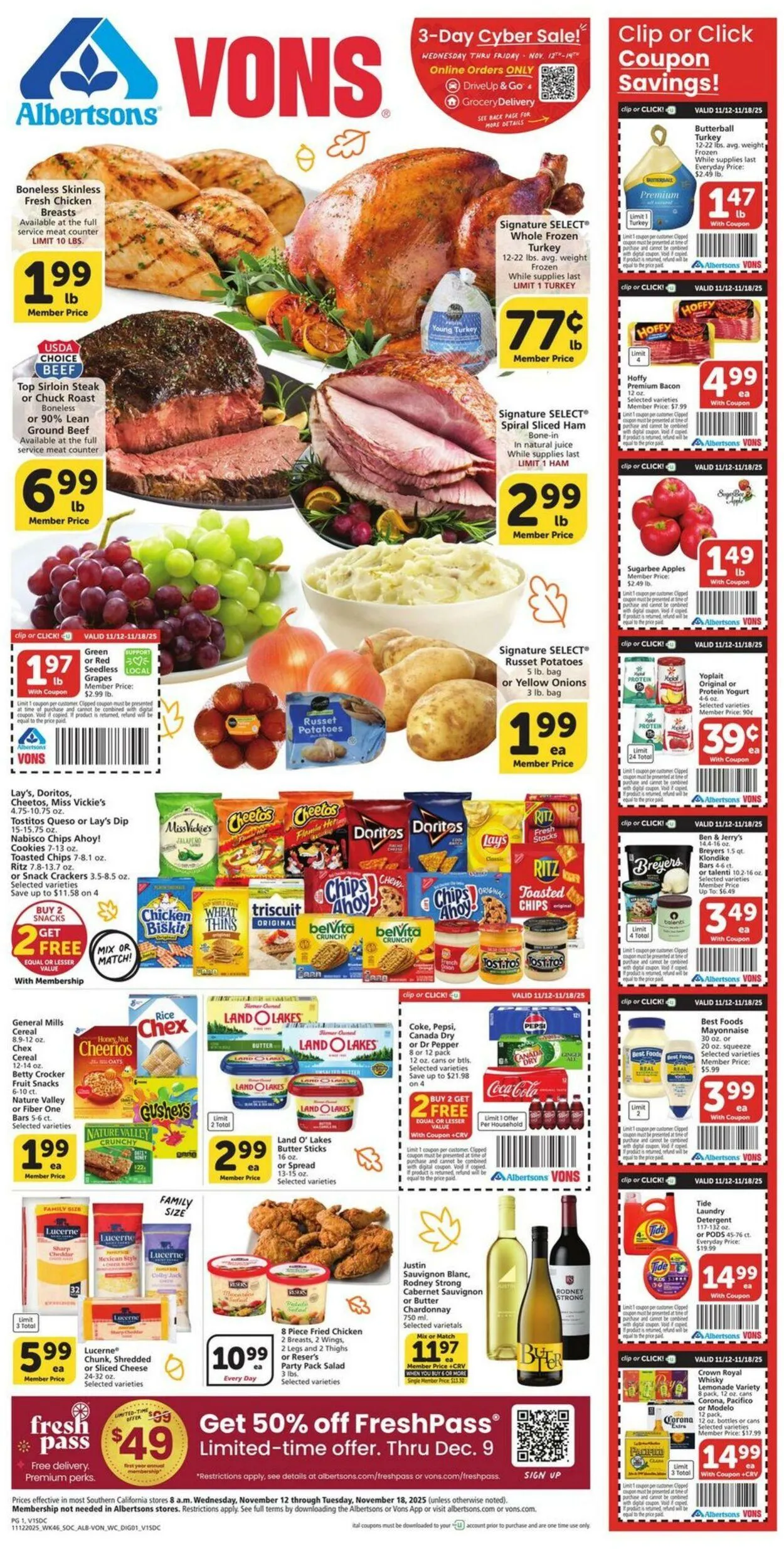 Weekly ad Vons Current weekly ad from November 12 to November 18 2025 - Page 1