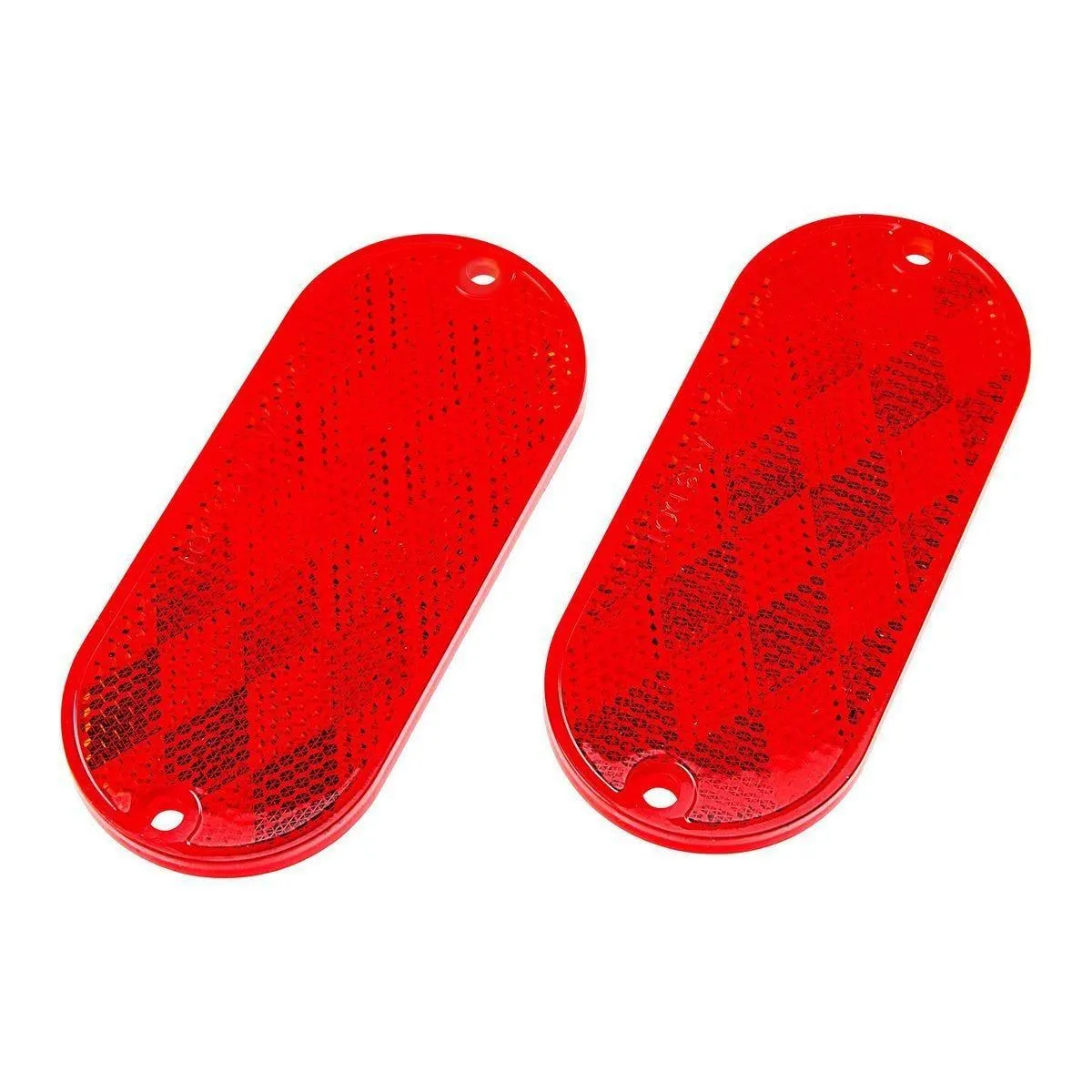 KENWAY Red Oval Stick-On Reflectors, 2-Pack