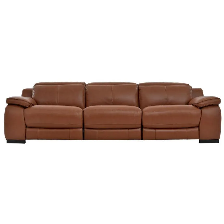 Gian Marco Tan Oversized Leather Sofa