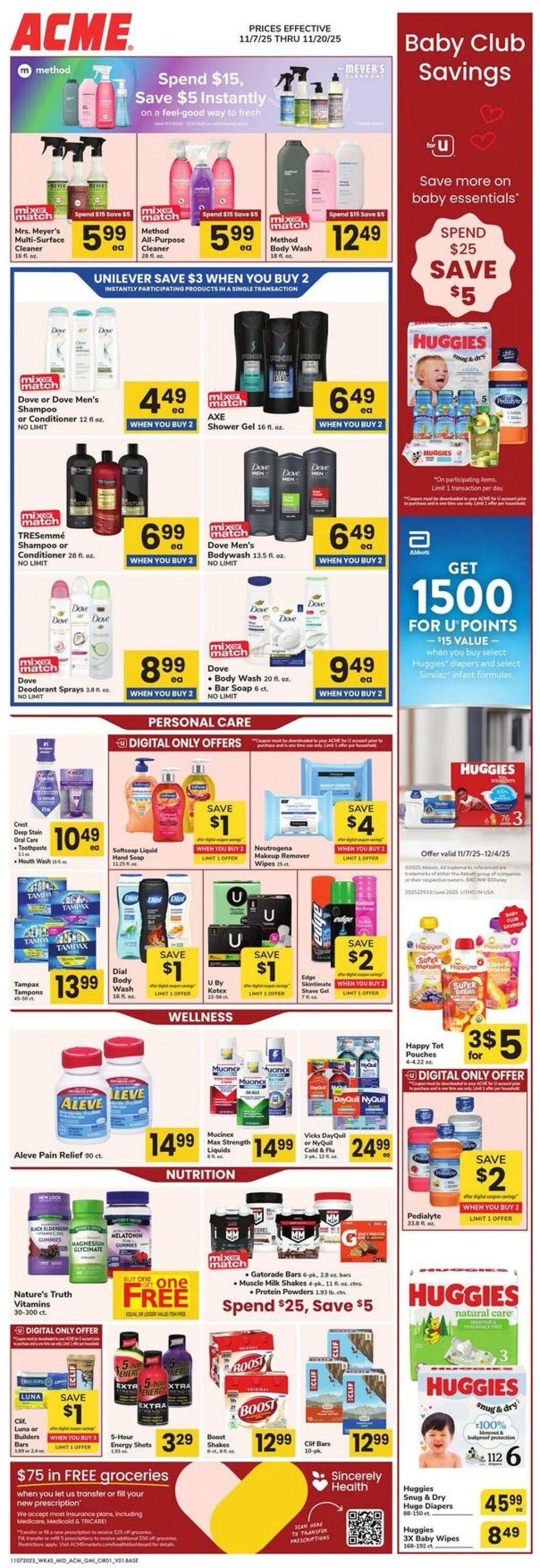 Weekly ad Acme Current weekly ad from November 7 to November 20 2025 - Page 1