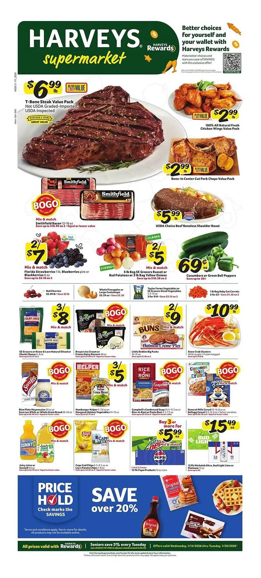 Weekly ad Harveys Supermarkets weekly ad from January 14 to January 20 2026 - Page 1