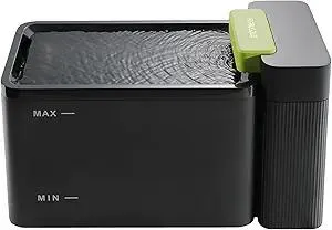 Furbulous 316 Stainless Steel Automatic Water Fountain with Ultrafiltration Tech, 3.3L Extra Large Bowl, Ultra-Quiet Operation, BPA-Free Dish Two Modes Water Dispenser for Cats/Dogs/Pets (Black)