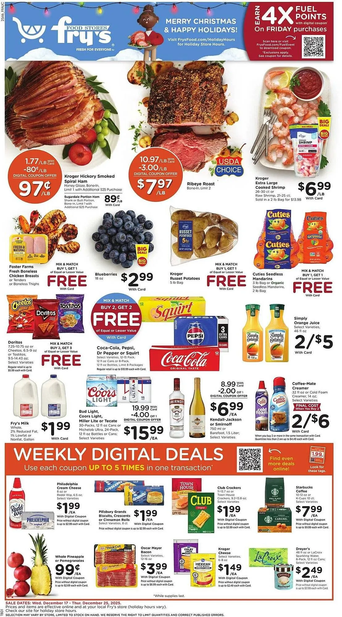 Weekly ad Fry's weekly ad from December 17 to December 25 2025 - Page 1