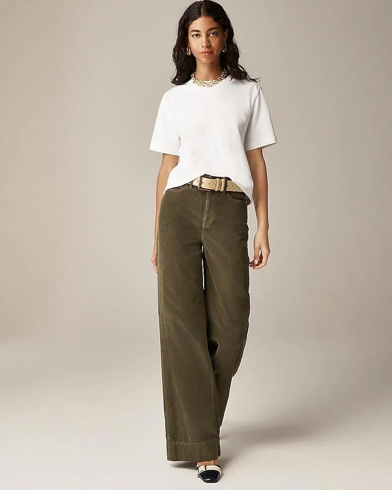 Wide-leg corduroy trouser
