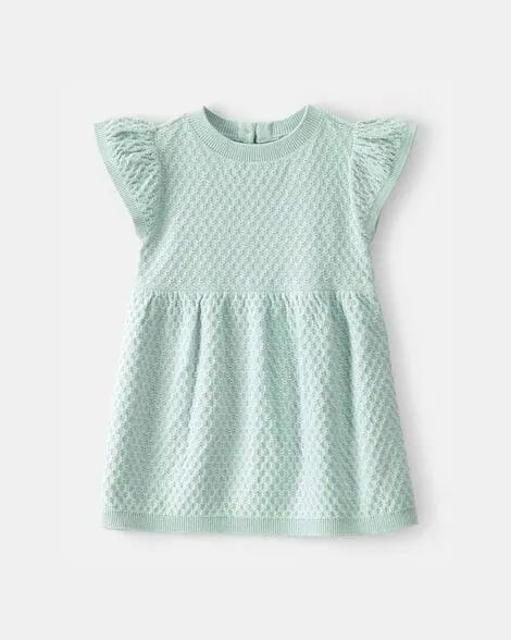 Baby Girl Sweater Dress - Green