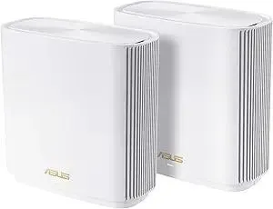 ASUS ZenWiFi AX6600 Tri-Band Mesh WiFi 6 System (XT8 2PK) - Whole Home Coverage up to 5500 sq.ft & 6+ rooms, AiMesh, Included Lifetime Internet Security, Easy Setup, 3 SSID, Parental Control, White