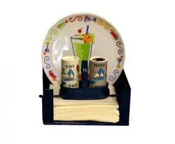 Navy Blue Salt and Pepper Napkin Holder