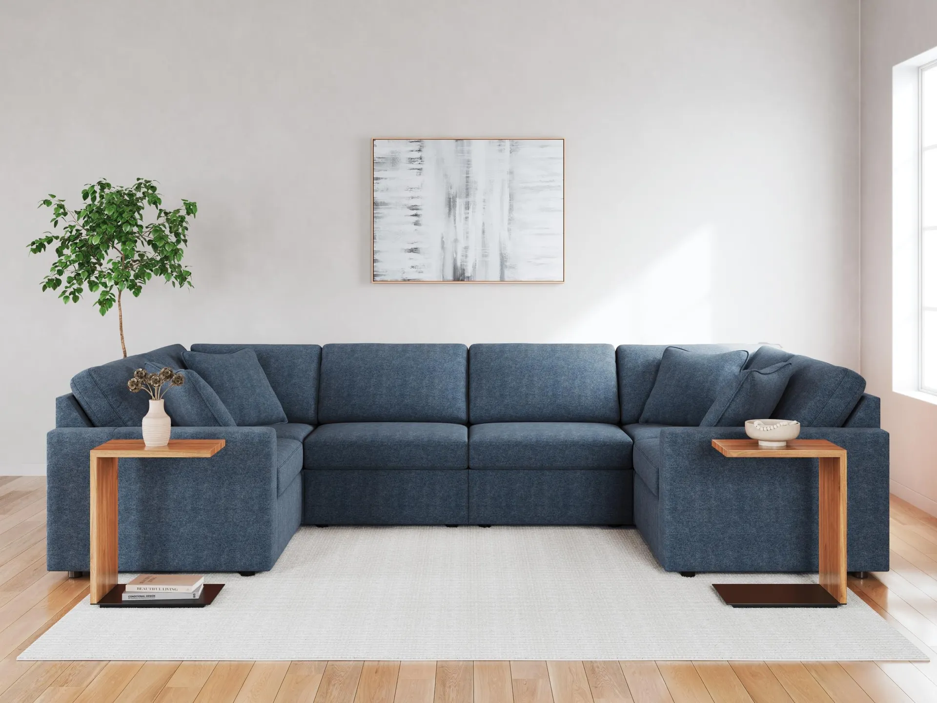 Modmax 6-Piece Next-Gen Nuvella™ Performance Fabric Modular Sectional